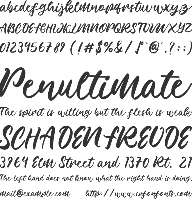 Kelima font preview