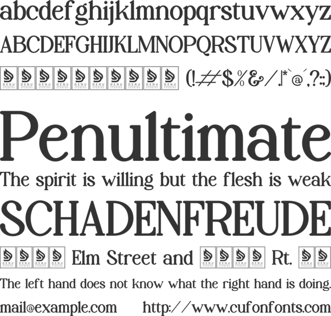 Palenk Radney font preview