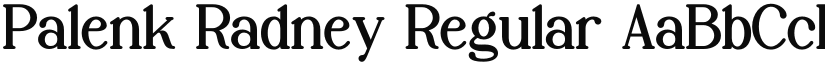 Palenk Radney Regular font