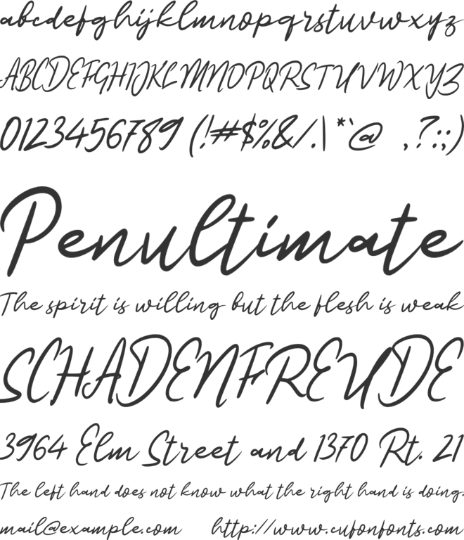 L Lelakon Signature font preview