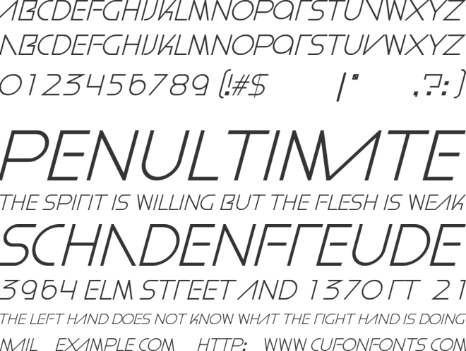Rintvera Italic font preview