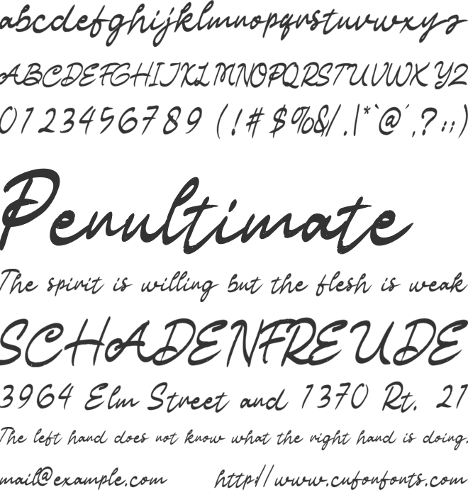 Cafelin font preview