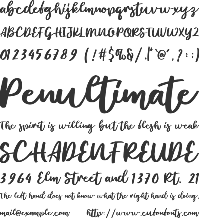 Cray font preview