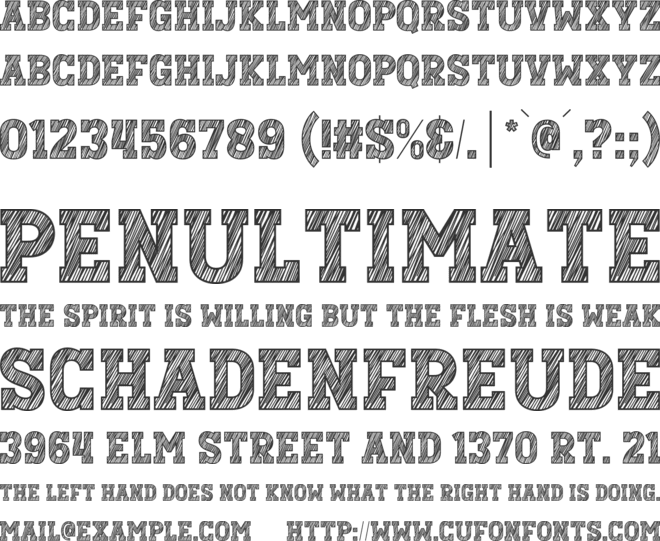 Sketch Chalk font preview