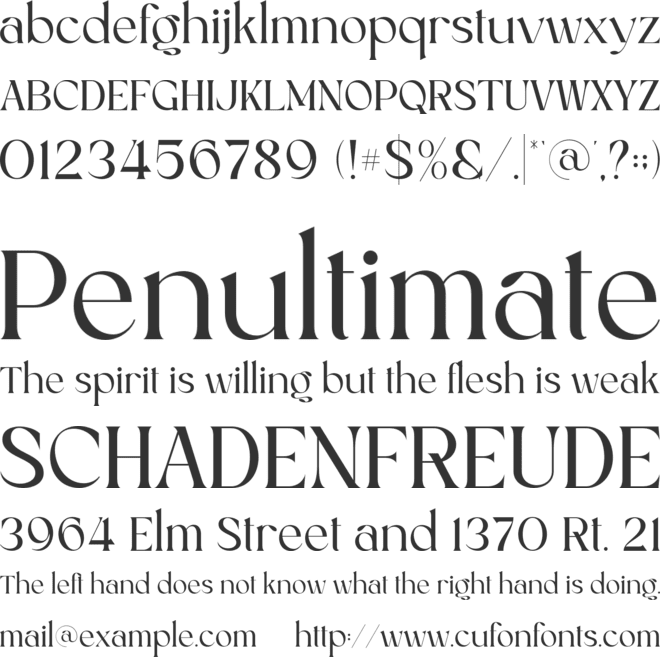 Luxury font preview