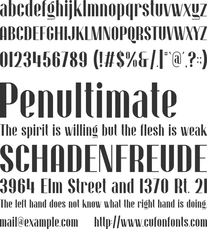 High Sans Serif font preview