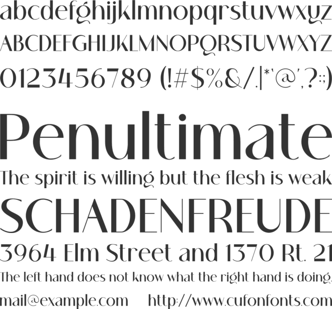 San Miguel font preview