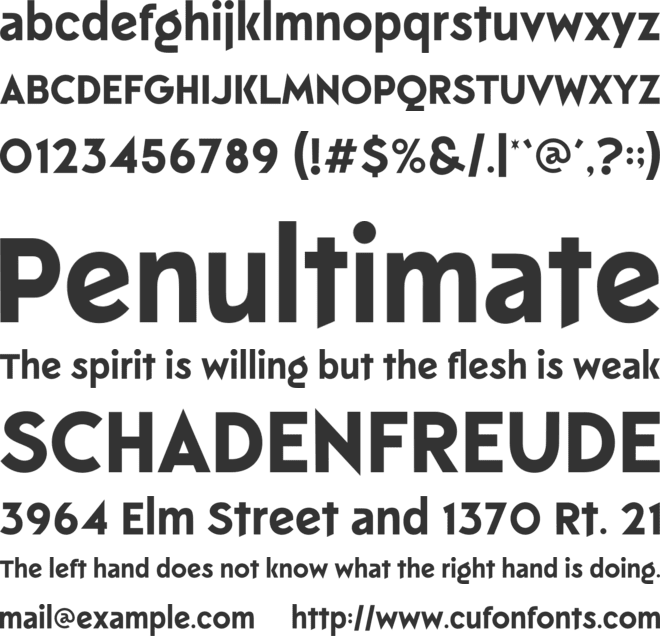 Majer font preview