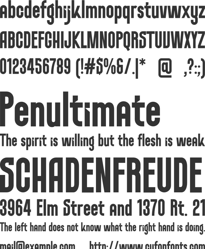 Sersant font preview