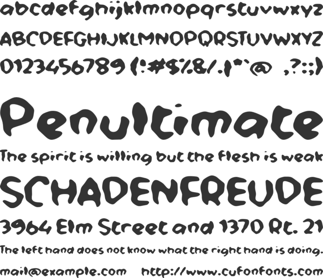 L Longau font preview