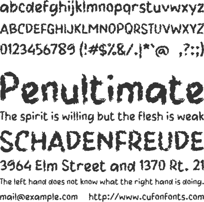 L Largen font preview