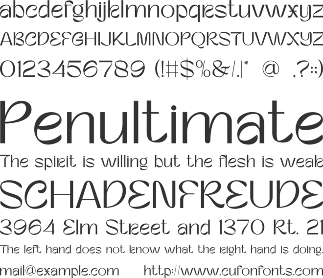 Enforia font preview