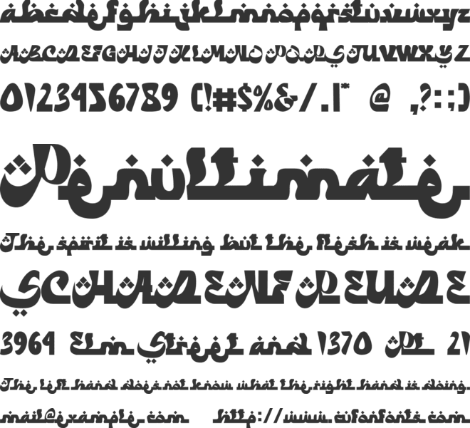 Yalla Arabic font preview