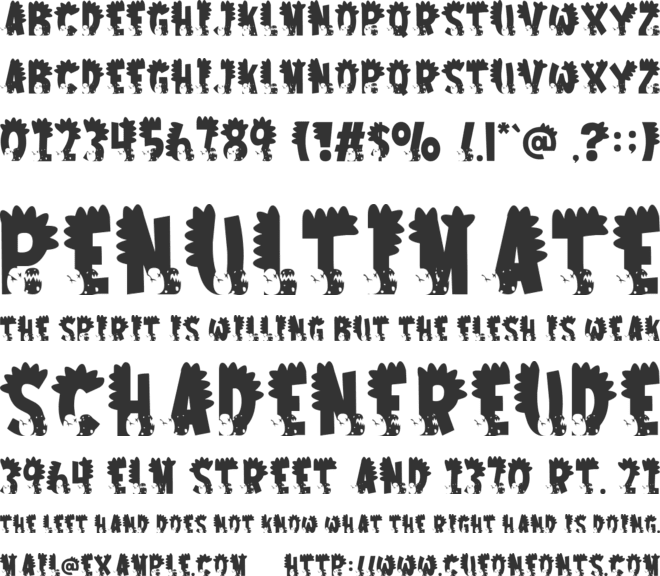 Dino Child font preview