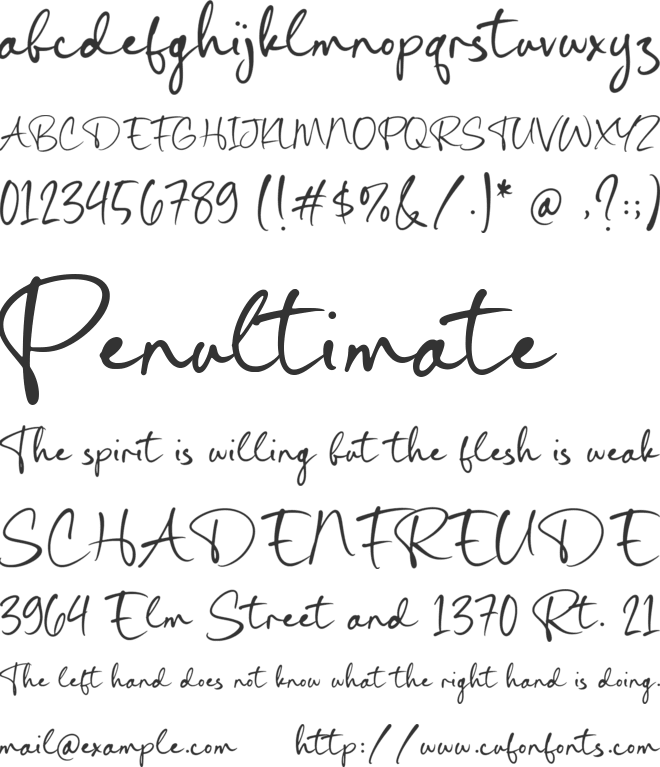 Gustavo Autograph font preview