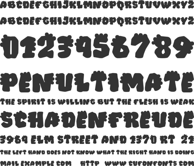 Dino Roar font preview