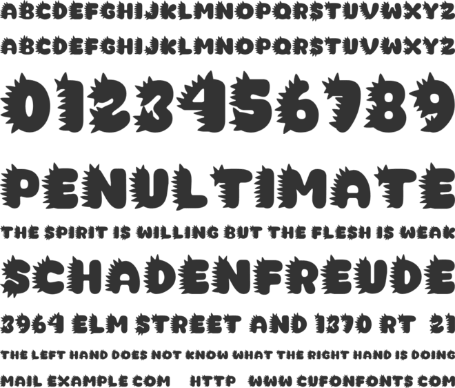 Dino Alphabet New font preview