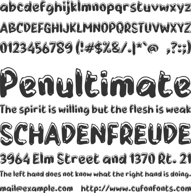 L Lime Ice font preview