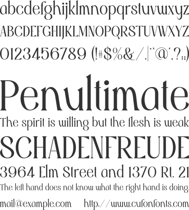 SS Rosemary font preview