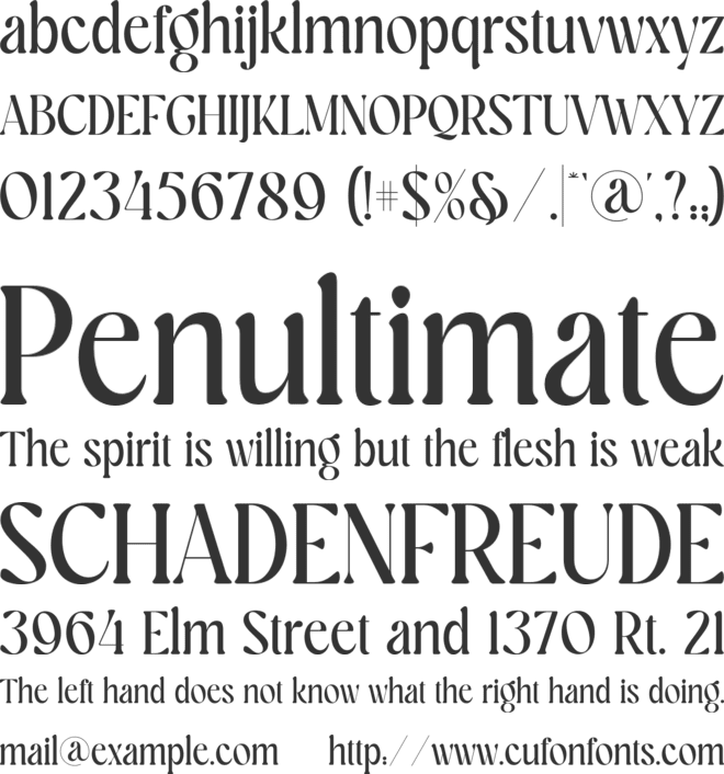 Garden font preview