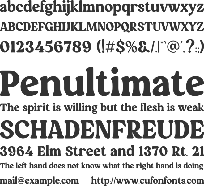 SS Quinnie font preview