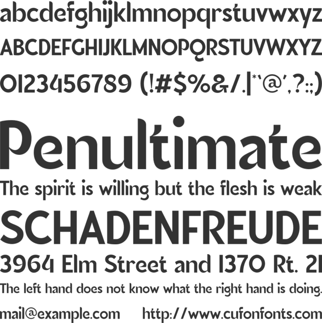 Heading font preview