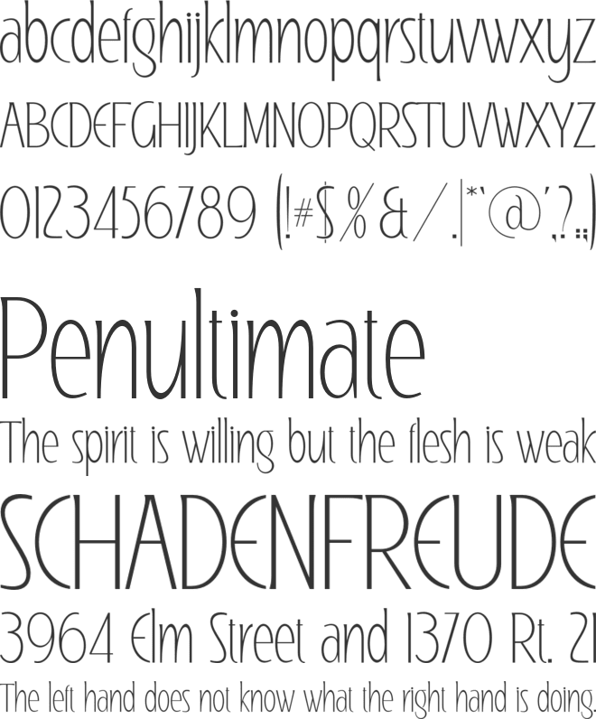 Gingka font preview