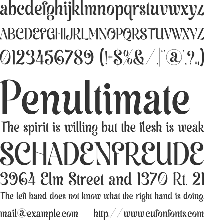 Hollywings font preview