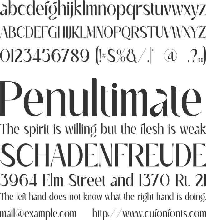 SS Reward font preview