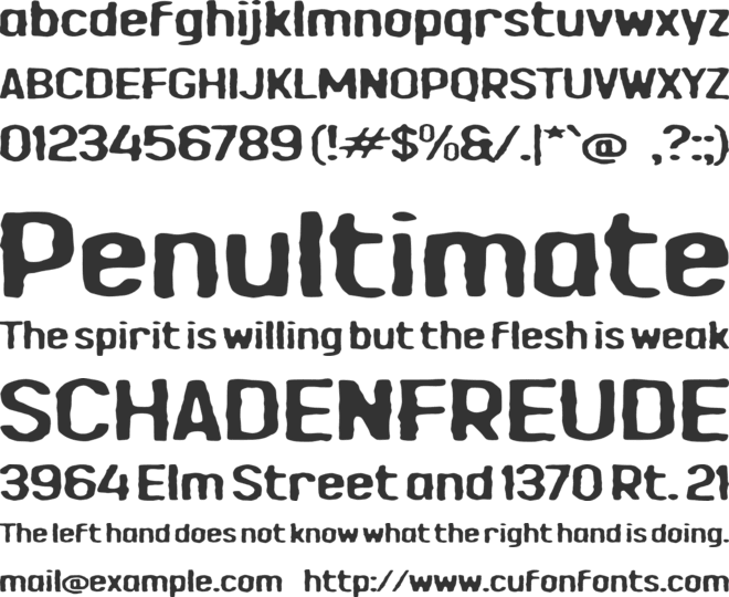 L Lampoo font preview