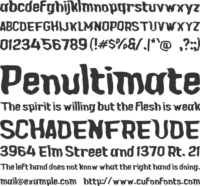 L Lesra font preview