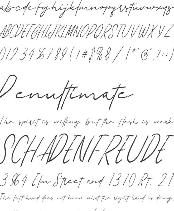 Hilbert font preview