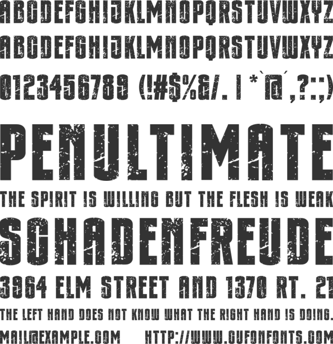 Modern Grunge font preview