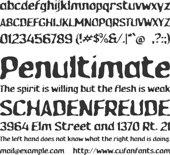 L Lasten font preview