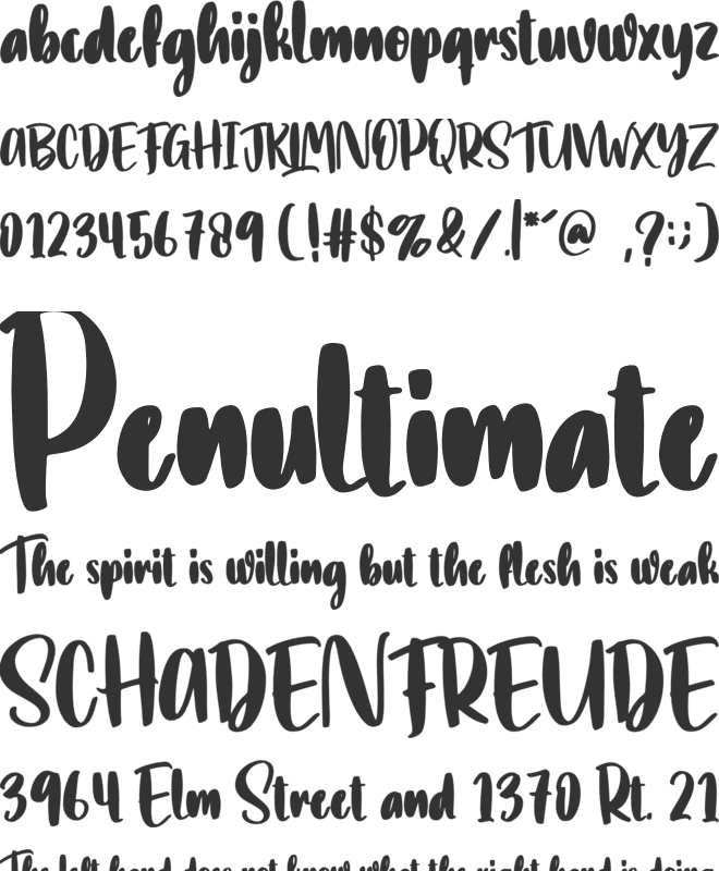 Night Smile font preview