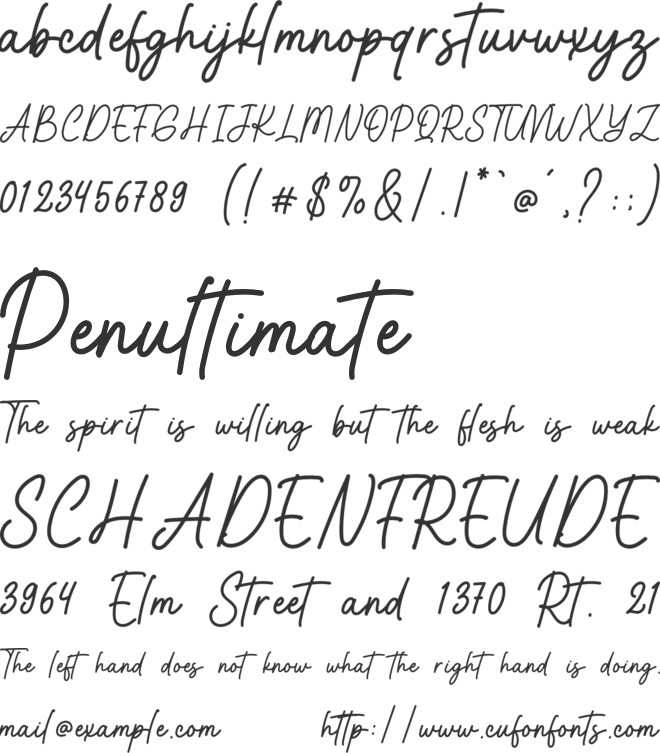 Rhapsody Signature font preview