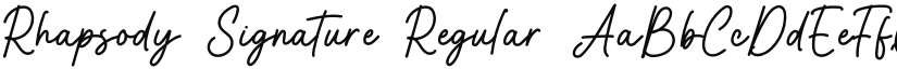 Rhapsody Signature font download