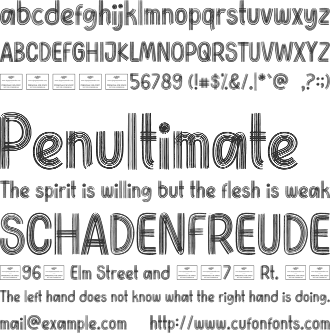 Doomed Free font preview