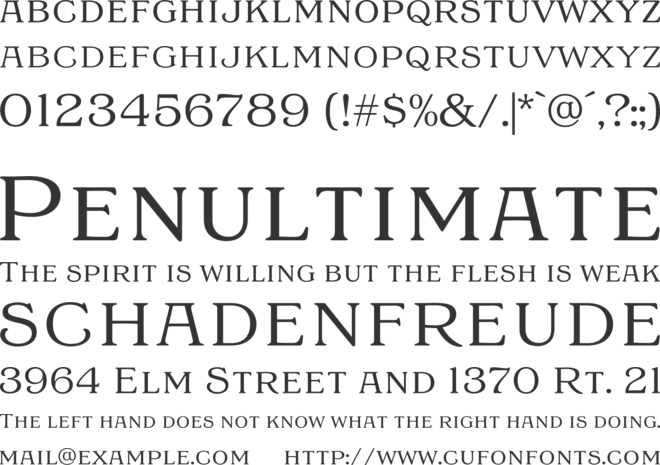 EFCO Barnis font preview