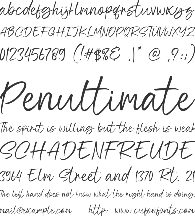 Othere font preview
