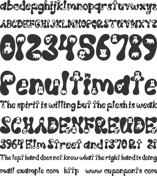 Chubby Bear font preview