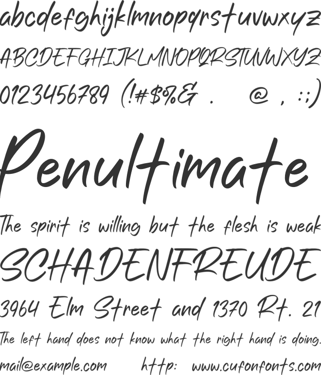 Rullent font preview