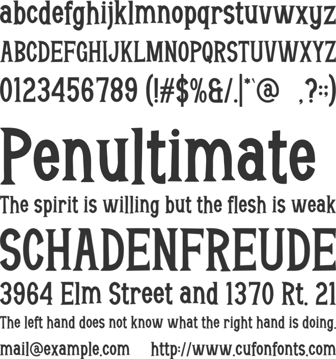 Denitah Stellar font preview