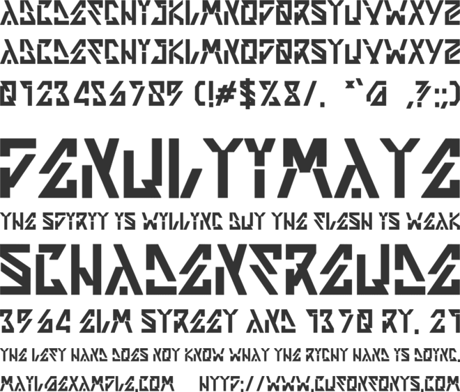 Qrunzvord font preview