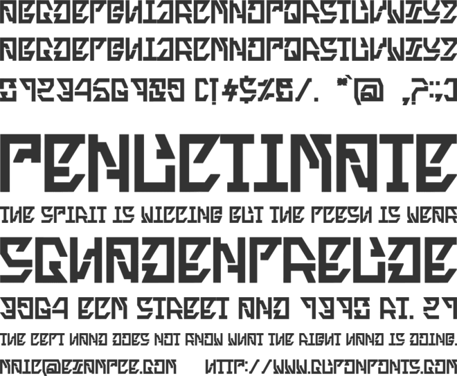 Metaporze font preview