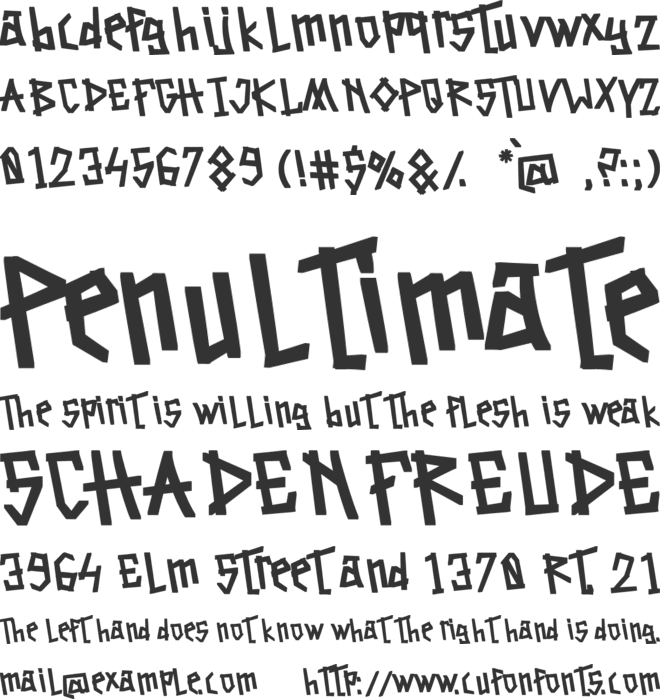 Afruemo font preview