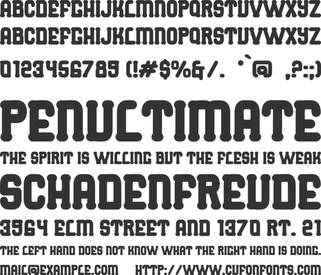 Yohalo Vamous font preview