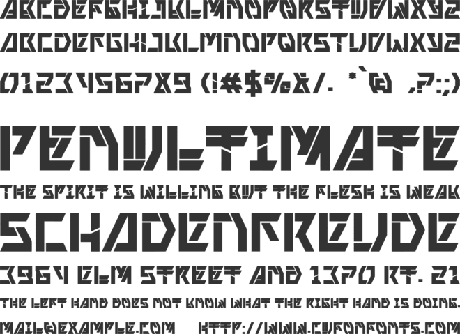 Wanover font preview