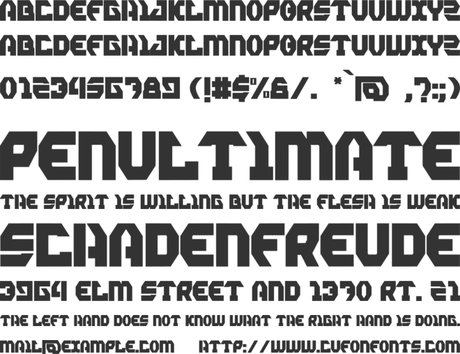 Vinbex font preview