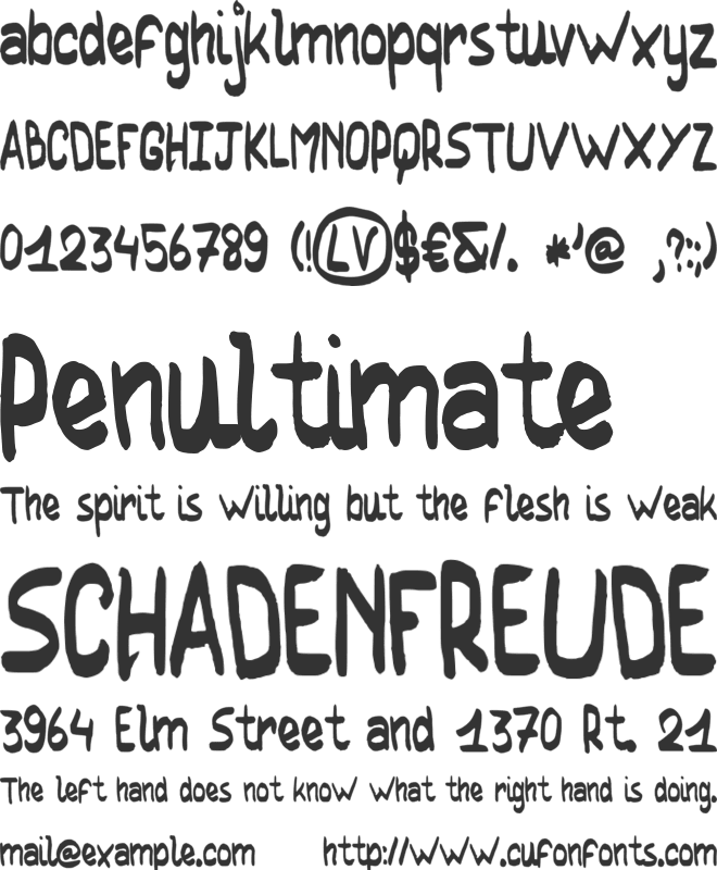 AROS font preview